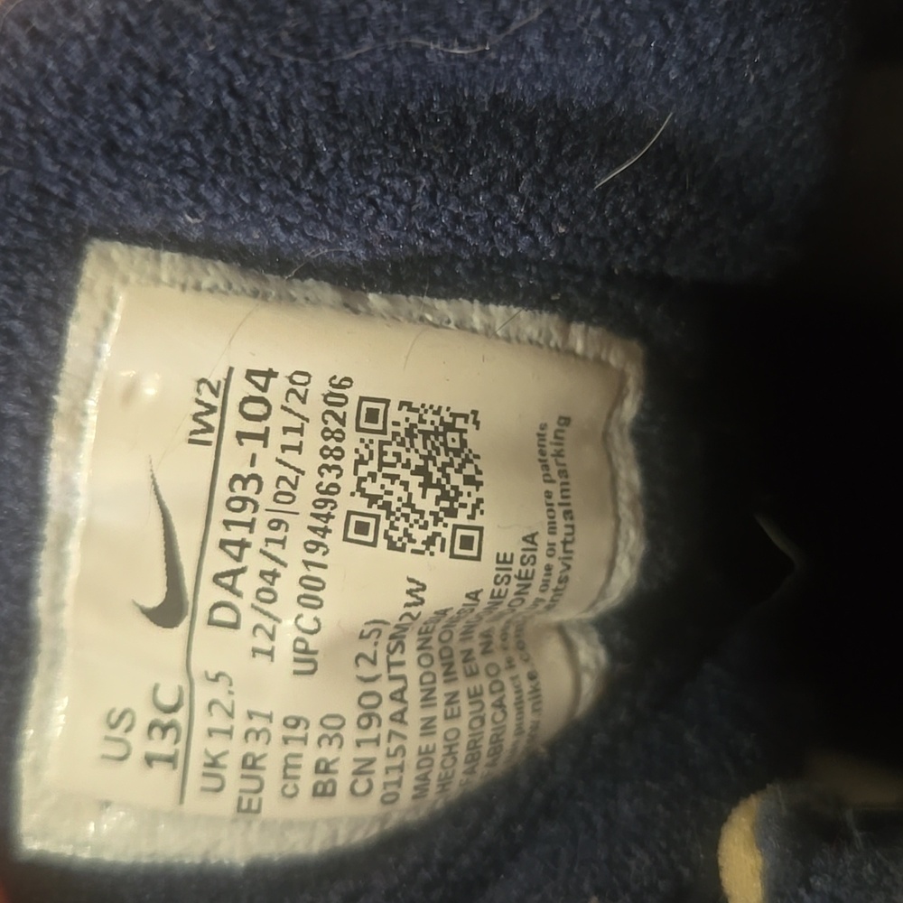 Nike Air More Uptempo 96 'Olympic'. Kids Size 13c. - Picture 6 of 6